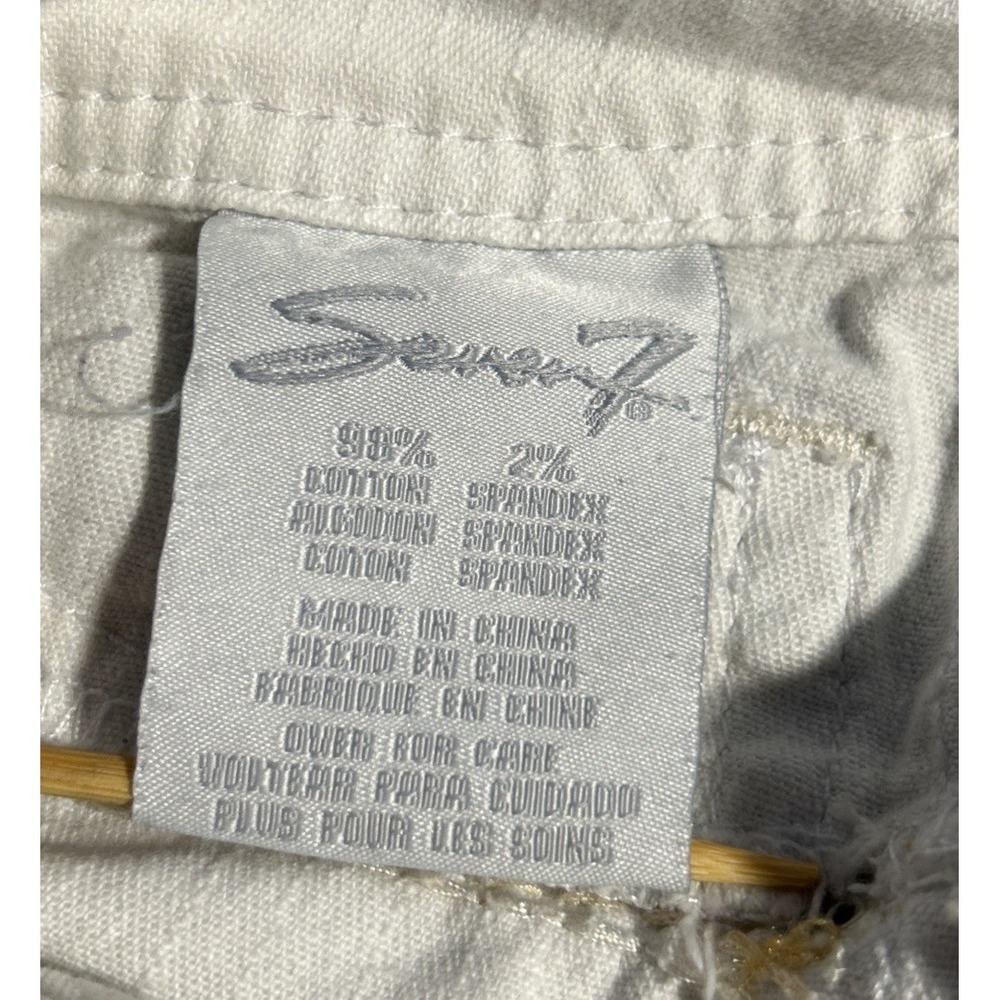 Seven 7 Jeans Women's Bootcut White Denim Embellished Pockets Size 25 - Picture 12 of 13